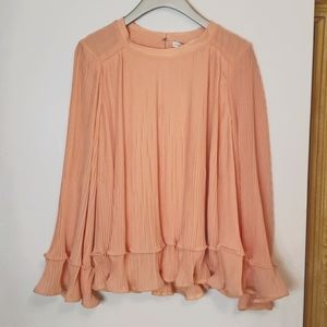 NWT English Factory Pleated Blouse Top S
